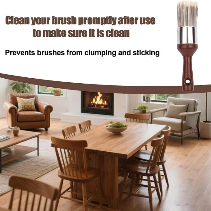 2pcs Furniture Salve Brush, Soft Bristles & Ergonomic Handle Leather and Wood - Image 6