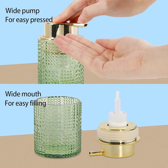 Foaming Soap Dispenser, 10 Oz Glass Foam Hand Soap Dispenser - Image 4