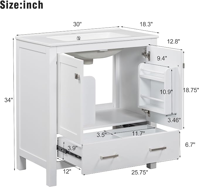 Bellemave 30" Bathroom Vanity - Image 2