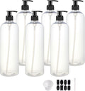 6 Pack 32 oz Shampoo and Conditioner Dispenser Bottles by BPFY