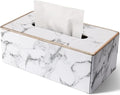 Tissue Box Cover Rectangular, PU Leather Tissue Box Holder by GORESE