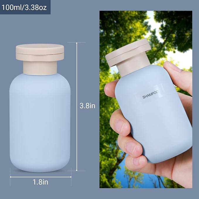 Travel Shampoo Bottle, Empty Plastic Squeeze Bottles 3.4oz - Image 6
