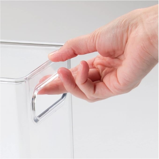 mDesign Tall Modern Stackable Plastic Storage Organizer Bin Basket - Image 4