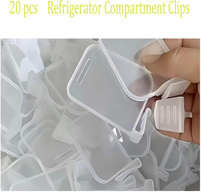 20 pcs Fridge Divider Set, Plastic Retractable Fridge Door Organizer Clip - Image 5