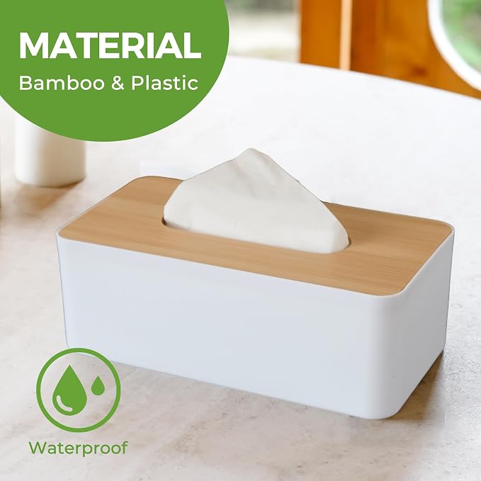 Tissue Box Cover, Rectangle Tissue Box Holder - Image 5