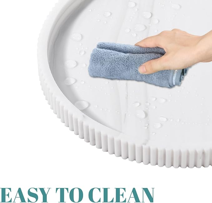 Silicone Bathroom Tray Round Kitchen Counter Organizer Decorative Vanity - Image 4