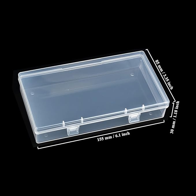 4 Pack Rectangular Clear Plastic Storage Containers Box - Image 2