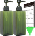Green Soap Dispenser with Waterproof Labels, Thickened Plastic Hand Soap by Lewistin