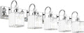 Ralbay Chrome Crystal Vanity Lights 5-Lights 40'' Modern Crystal Bathroom Light by RalbayLighting