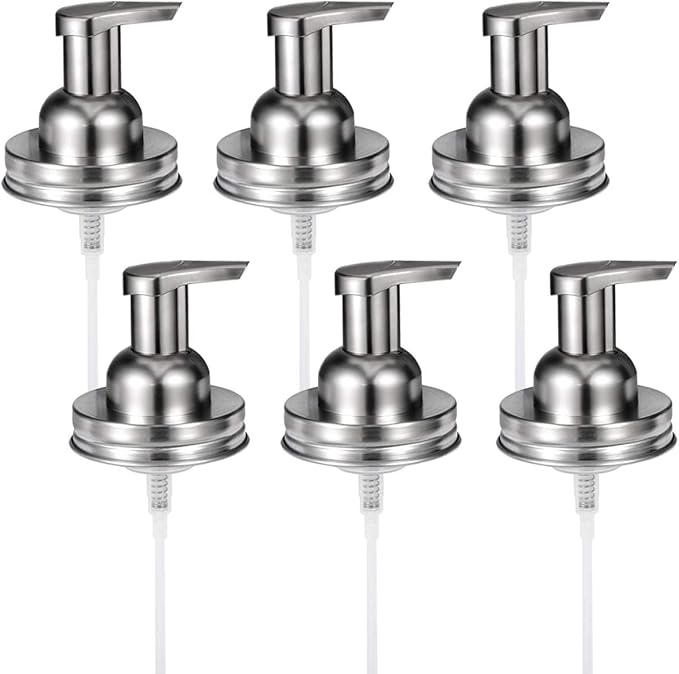 Amolliar Mason Jar Foaming Soap Dispenser Pump Lids, Refillable Foaming Pump by Amolliar