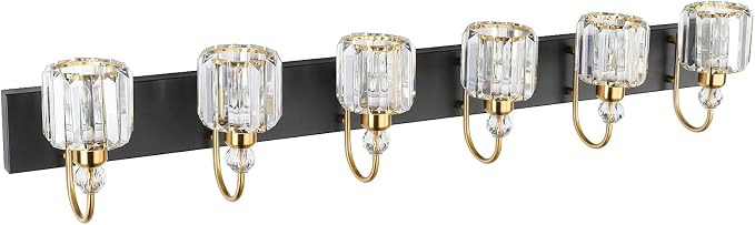Ralbay Crystal Vanity Lights 6-Lights Modern Crystal Bathroom Vanity Lights - Image 2