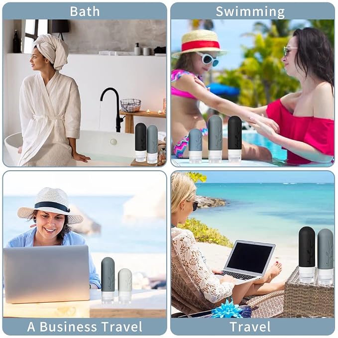 18pack Travel Bottles for Toiletries, TSA Approved Silicone Travel Containers - Image 7