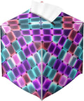 Neon Tissue Box Cover Colorful Rainbow Tiles Purple Blue Pink Leather Tissue by Unknown