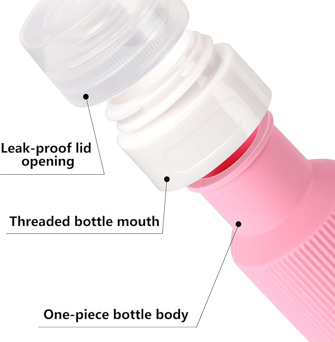 Tbestmax 12 Pack Travel Toiletry Bottles - 3oz Leakproof Silicone Containers - Image 2