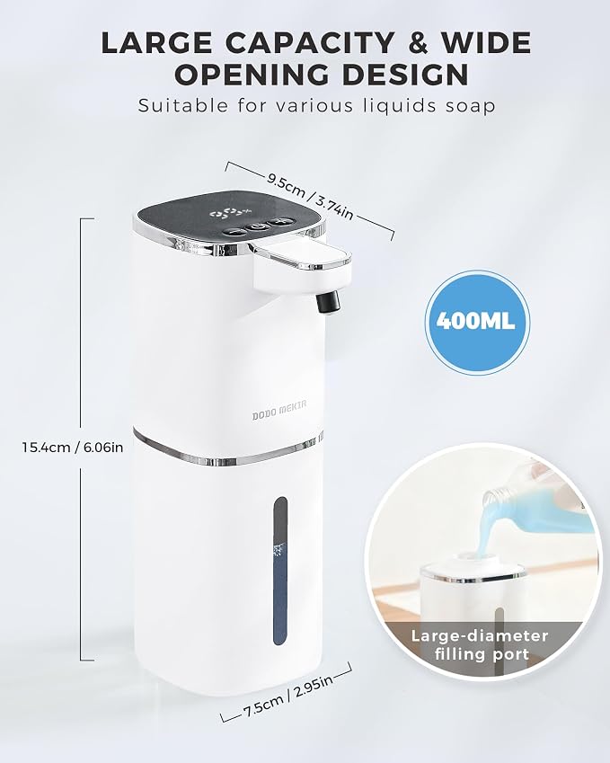Automatic Liquid Soap Dispenser Touchless, USB Rechargeable, 9-Level Adjustable - Image 2