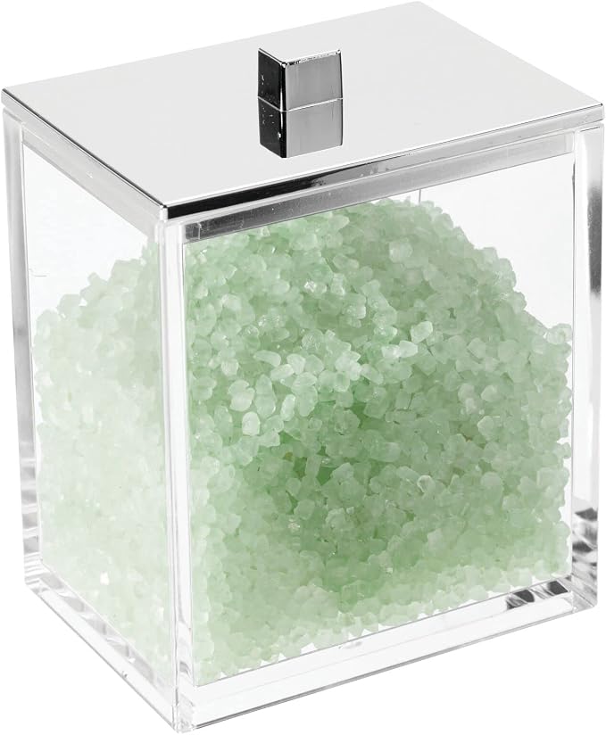 mDesign Plastic Rectangle Apothecary Canister - Image 5