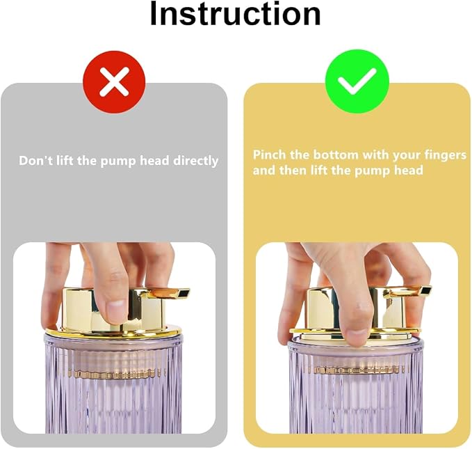 Foaming Soap Dispenser, 12 Oz Purple Glass Soap Dispenser, Refillable Liquid - Image 4