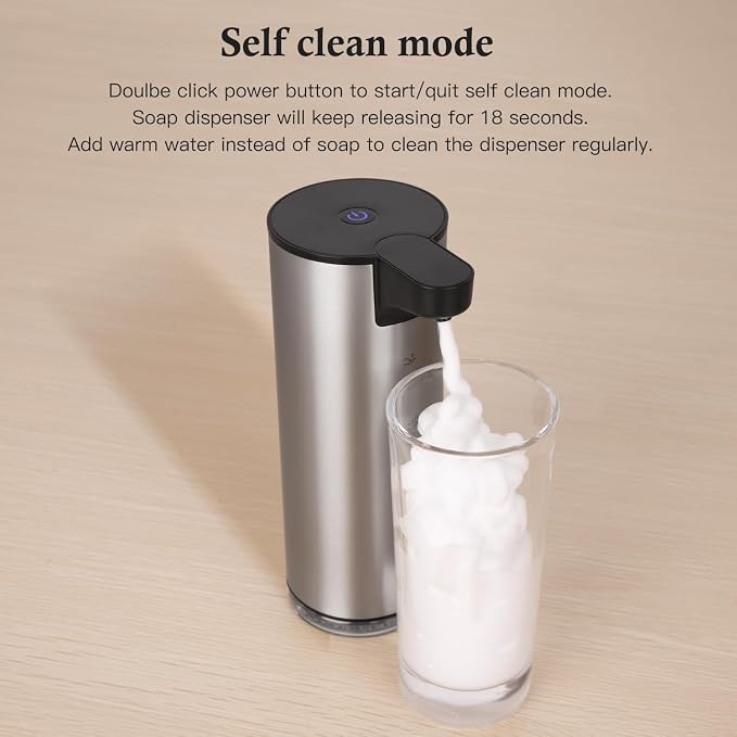 LAOPAO Automatic Soap Dispenser, Rechargeable Stainless Steel Foaming Soap - Image 5