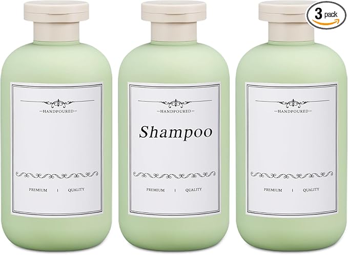 6.8oz Travel Bottles for Toiletries, Empty Plastic Squeeze Bottles by UMETASS