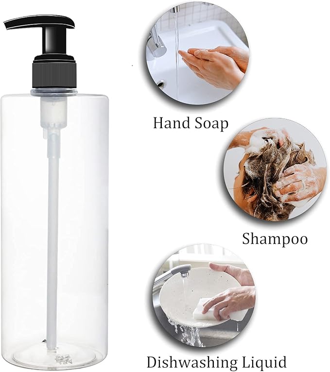 6 Pack 16 oz Plastic Pump Dispenser Bottles - Image 4
