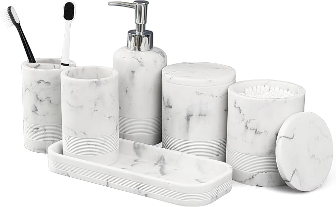6-Piece Bathroom Accessories Set, Organizer Set by LINCHUAN
