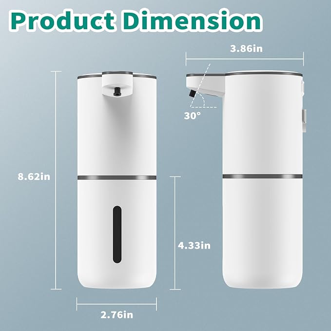 HOMELYLIFE Automatic Foam Soap Dispenser, 12.85oz Touchless Soap Dispenser - Image 7
