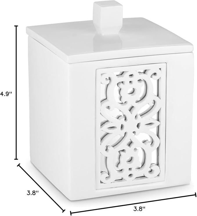 Creative Scents Mirror Janette White Qtip Holder - Image 8
