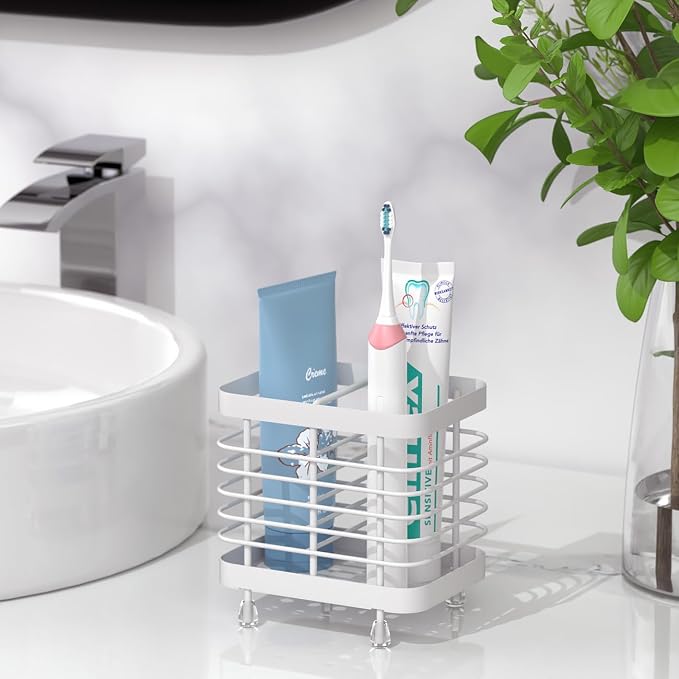 Luxspire Toothbrush Holders for Bathroom, Stainless Steel Electric Toothbrush - Image 6