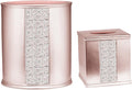 Zahari Home 2pc Sinatra Modern Bath Accessories Set Waste Basket & Tissue Box by ZahariHome