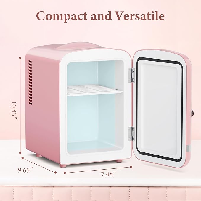 Xbeauty Retro Mini Fridge, Compact Refrigerator - Image 7