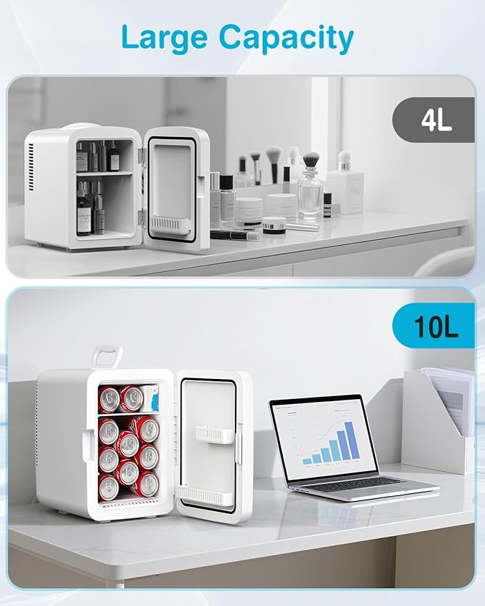 Antarctic Star Compact Mini Fridge, 10L Portable Small Refrigerator, 2.6 Gal - Image 3