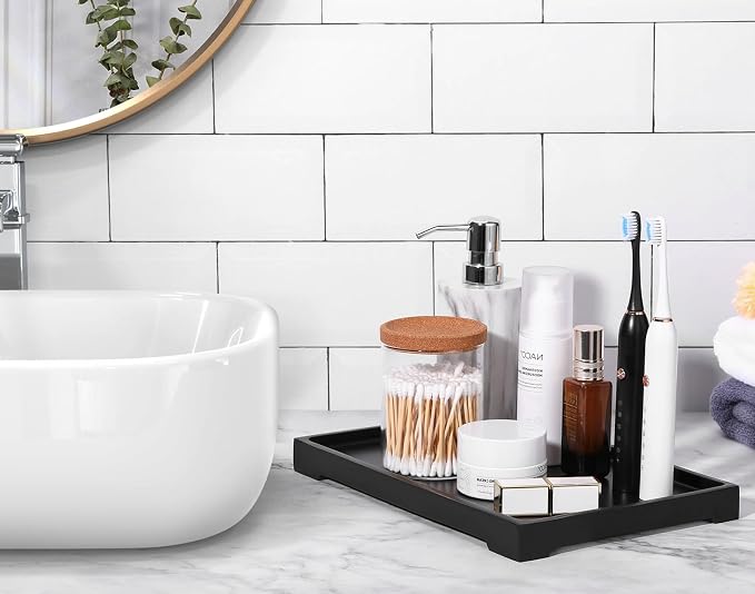 Luxspire Vanity Tray, Bathroom Tray Toilet Tank Storage Tray, Resin Kitchen - Image 2