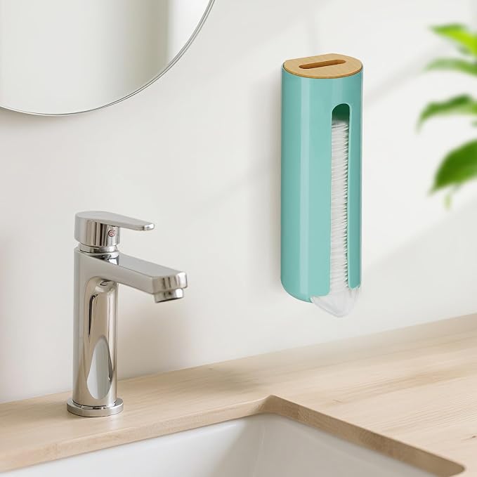 Cotton Pad Holder, Wall Mounted Cotton Rounds Holder Dispenser Face Pad Holder - Image 6