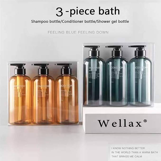 Refillable Shampoo and Conditioner Bottles, 10oz/300ml Shampoo Conditioner Body - Image 7