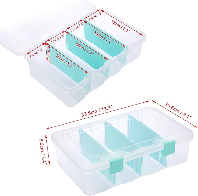 BTSKY Clear Plastic Dividing Storage Box - Image 4