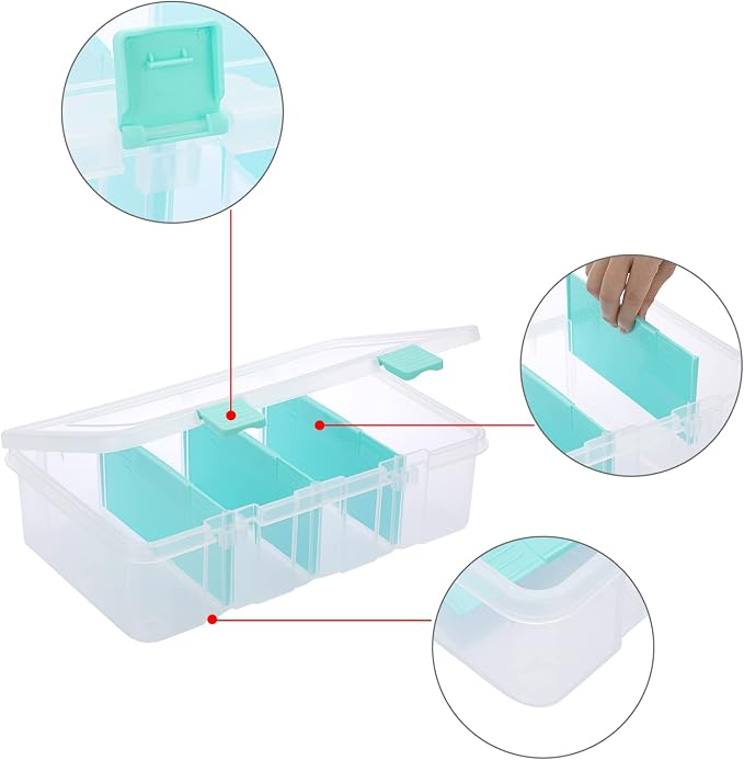 BTSKY Clear Plastic Dividing Storage Box - Image 5