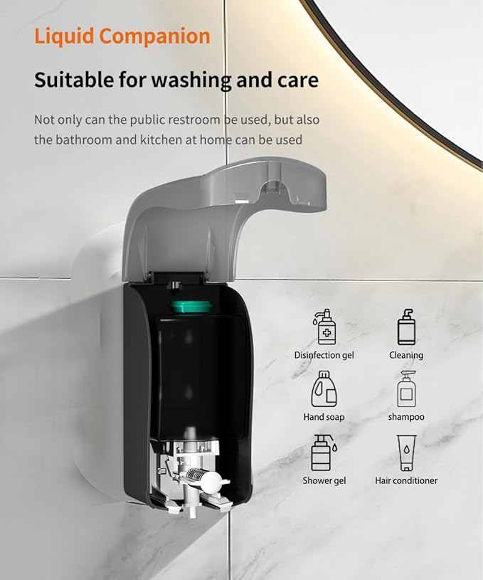 Manual Foam Soap Dispenser, 35oz Commercial Refillable Foaming Soap - Image 4