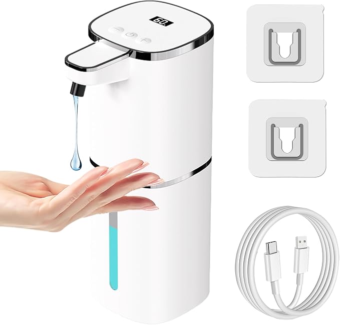 Automatic Liquid Soap Dispenser Touchless, USB Rechargeable Smart Hand Soap by OHIFAST