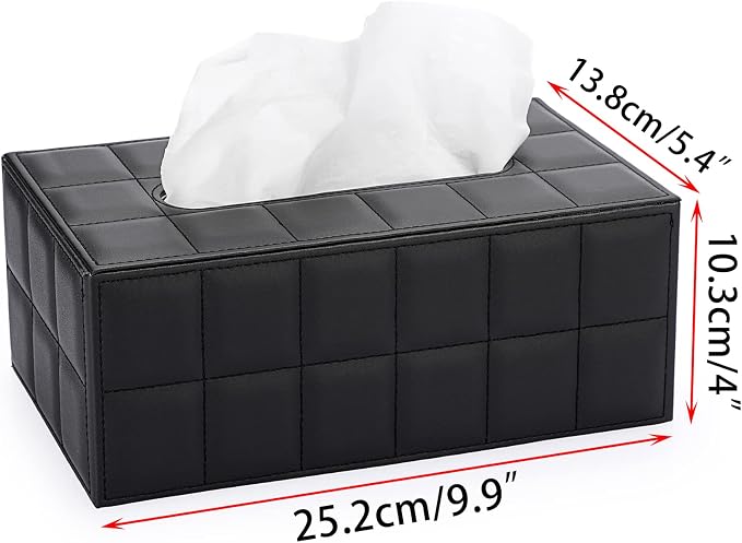 Sumnacon Rectangular Leather Tissue Box Cover - Image 3