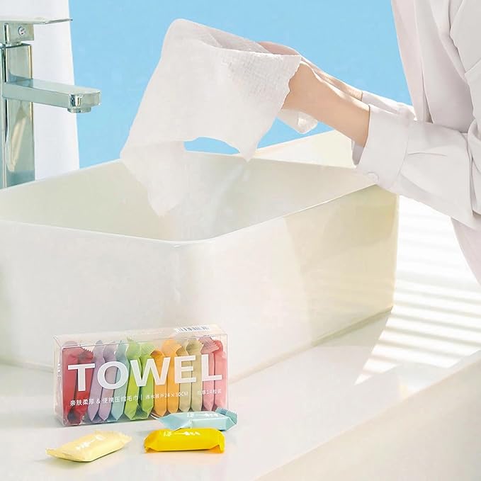 WUWEOT 140 Pack Compressed Towels Tablets, Disposable Face Compressed Towels - Image 3