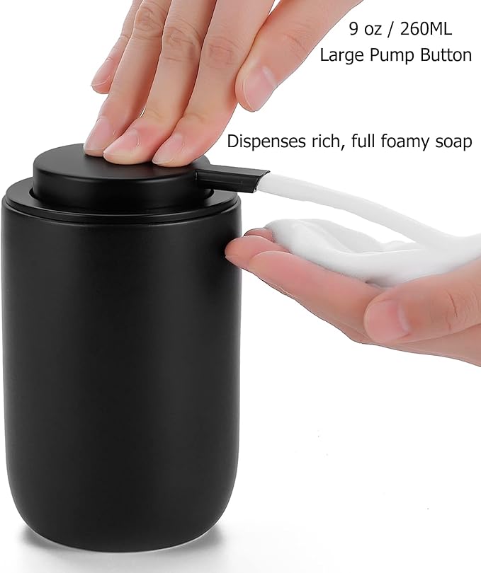 rejomiik Foaming Soap Dispenser Thick Ceramic Foam Hand Soap Dispenser - Image 2