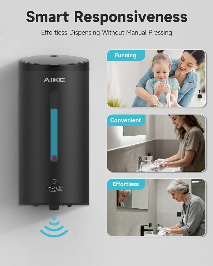 AIKE Wall Mount Automatic Foam Soap Dispenser 25 OZ Commercial Large Capacity - Image 4
