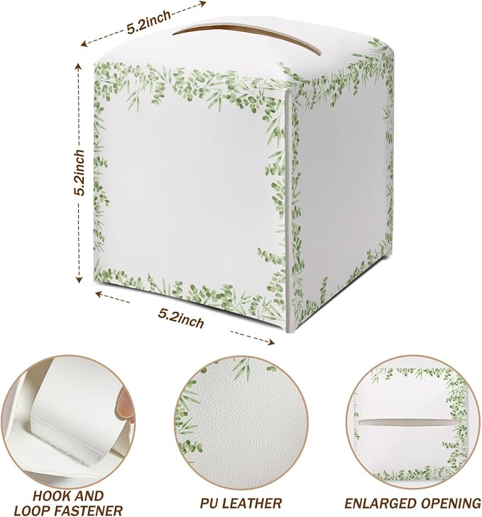 Greenery Tissue Box Cover Square - Image 2