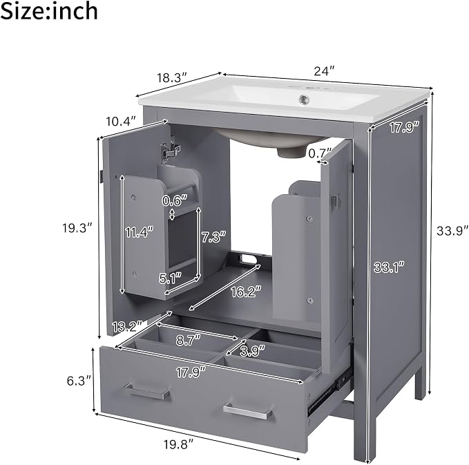 Bellemave 24" Bathroom Vanity - Image 2