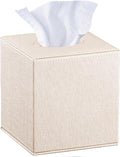 Leather Square Tissue Box Cover, Cut Tissues Cube Box Holder, Modern Facial by YAPISHI