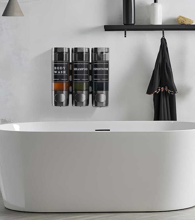 Shower Soap Dispenser Wall Mounted No Drill Shampoo Dispenser - Image 5