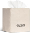 Livelab Tissue Box Cover Square, Chic Canvas Tissue Box Holder by LIVELAB