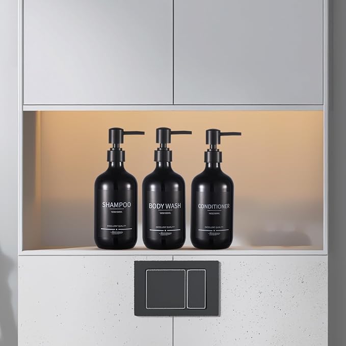 Shampoo and Conditioner Dispenser 16.9oz Refillable Shampoo and Conditioner - Image 7