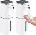 2 Pack Automatic Foaming Soap Dispenser, 400ml//13.53oz, USB Rechargeable by DODOMEKIA