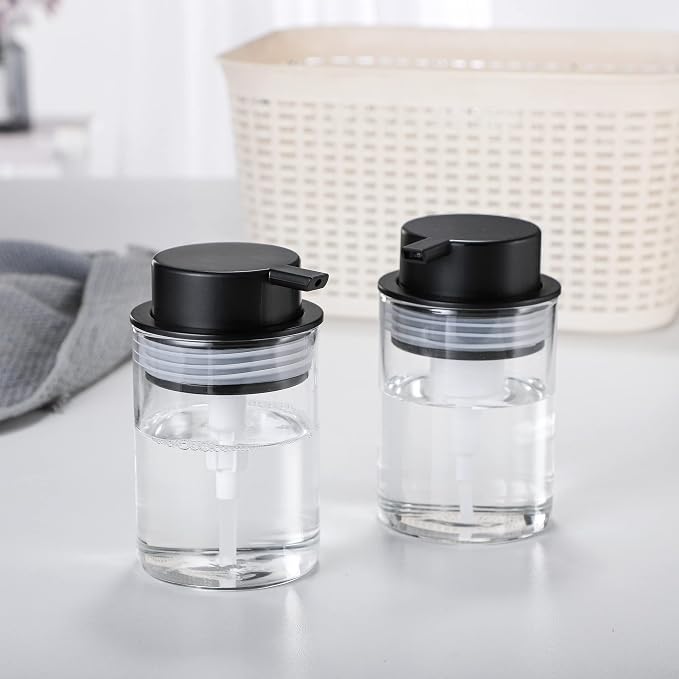 Clear Glass Foam Soap Dispenser, 10 Oz Hand Liquid Bottles - Image 4